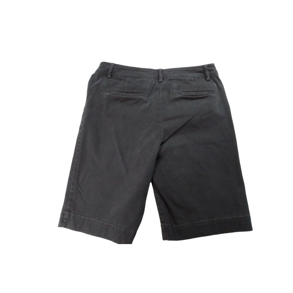 JONES NEW YORK SPORT Shorts Women's Slash Pocket Flat Front Bermudas Black 12 - Picture 8 of 11